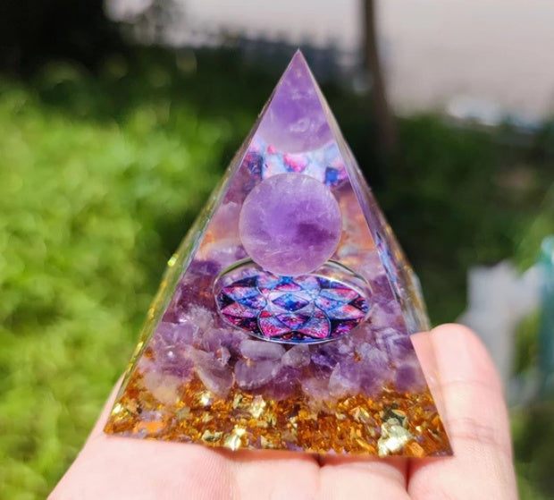 Orgone Pyramid | Handmade Resin & Copper Energy Generator | Feng Shui & EMF Protection