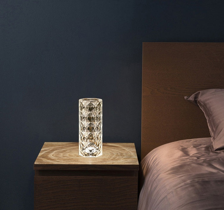 Crystal Table Lamp | 16 Color Touch Control | Remote & AC Power Operation