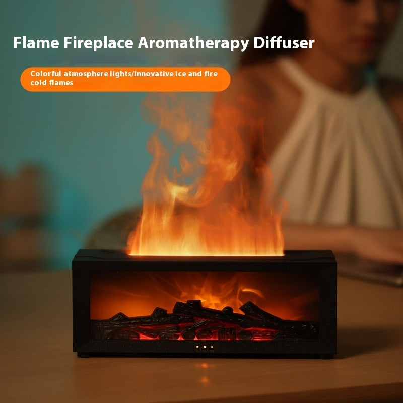 Flame Aroma Diffuser & Humidifier | 7-Color Mood Lighting | Large Tank & Auto Shut-Off