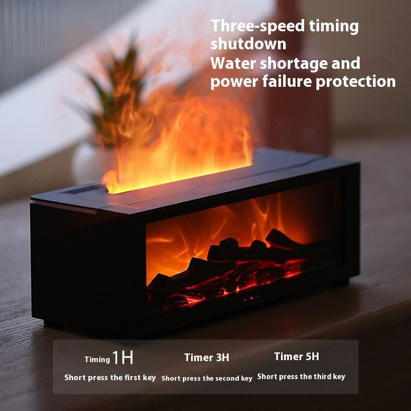 Flame Aroma Diffuser & Humidifier | 7-Color Mood Lighting | Large Tank & Auto Shut-Off