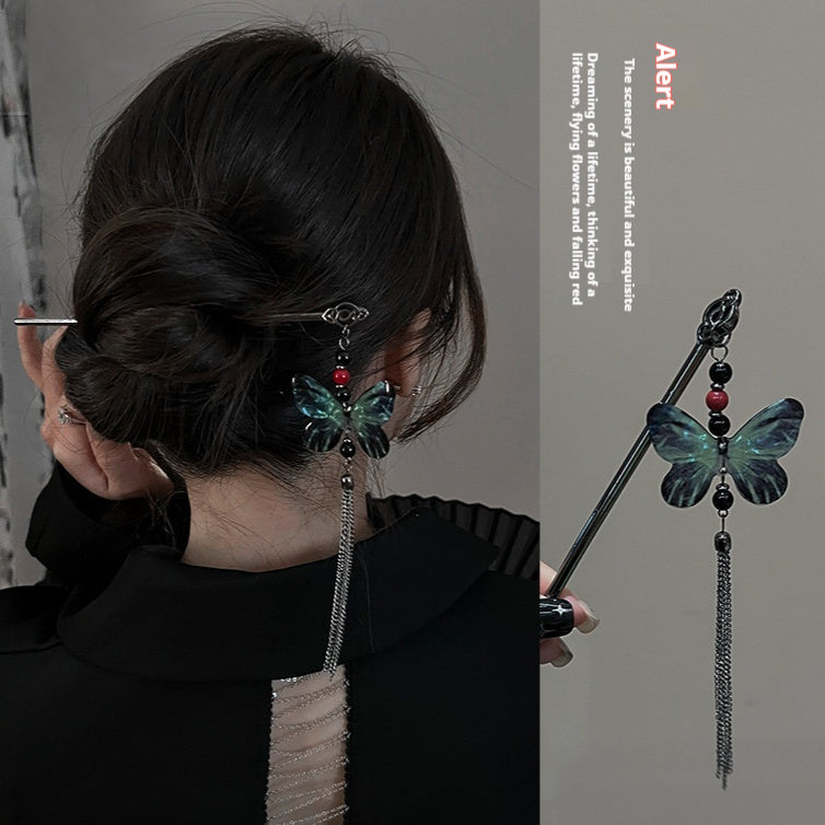 Black Hair Pins | Minimalist Modern Design | Secure All-Day Hold | Retro Cheongsam