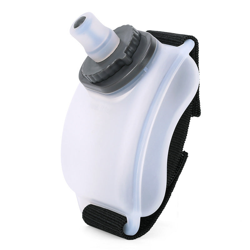Running Wrist Water Bottle | 200ml Hands-Free Design | Food-Grade Silicone Bite Valve