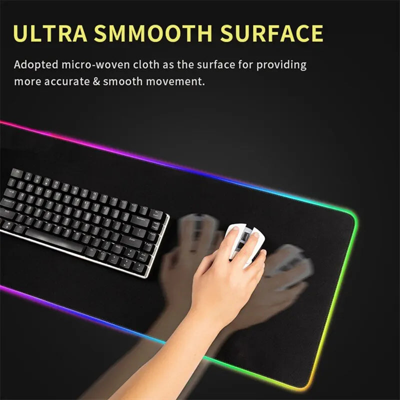 LED Gaming Mouse Pad | Multi-Color Lighting Effects | Spill-Resistant Surface