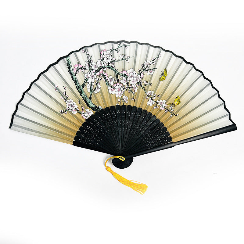 Vintage Hand Fan | Chinese-Japanese Folding Style | Smooth Operation for Performance