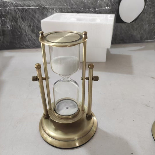 Vintage Brass Hourglass | Swivel Stand Timer | Antique Desk & Shelf Decor