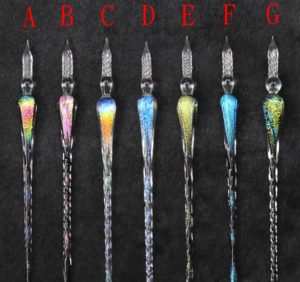 Crystal Glass Dip Pen Kit | Starry Sky Set | Smooth Threaded Nib & Premium Ink