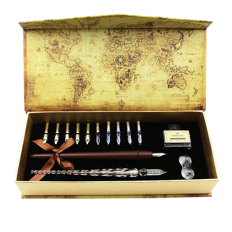 Crystal Dip Pen Collection | Interchangeable Nib System | Premium Ink