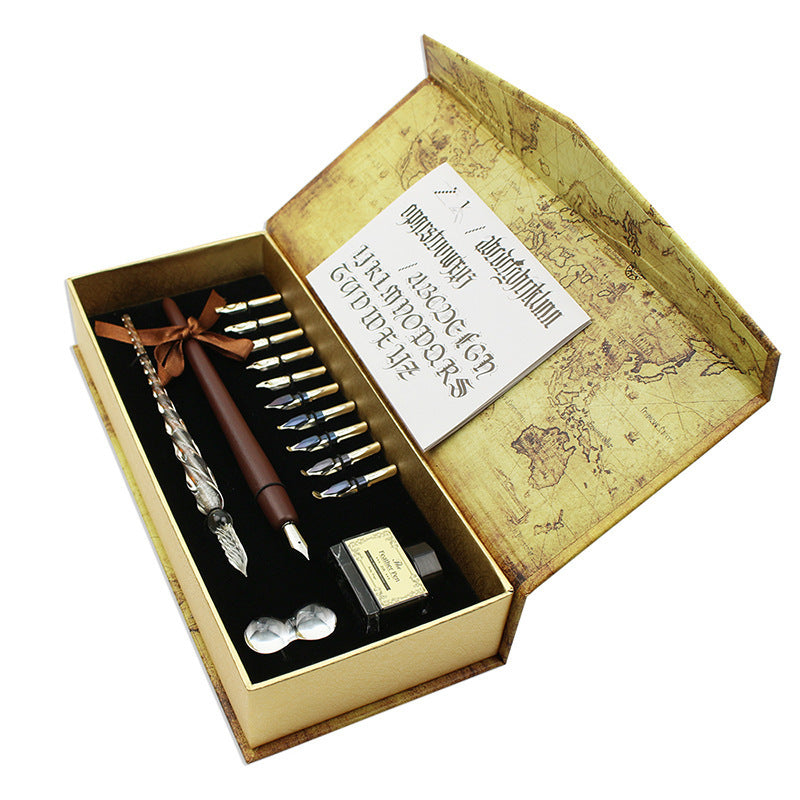 Crystal Dip Pen Collection | Interchangeable Nib System | Premium Ink