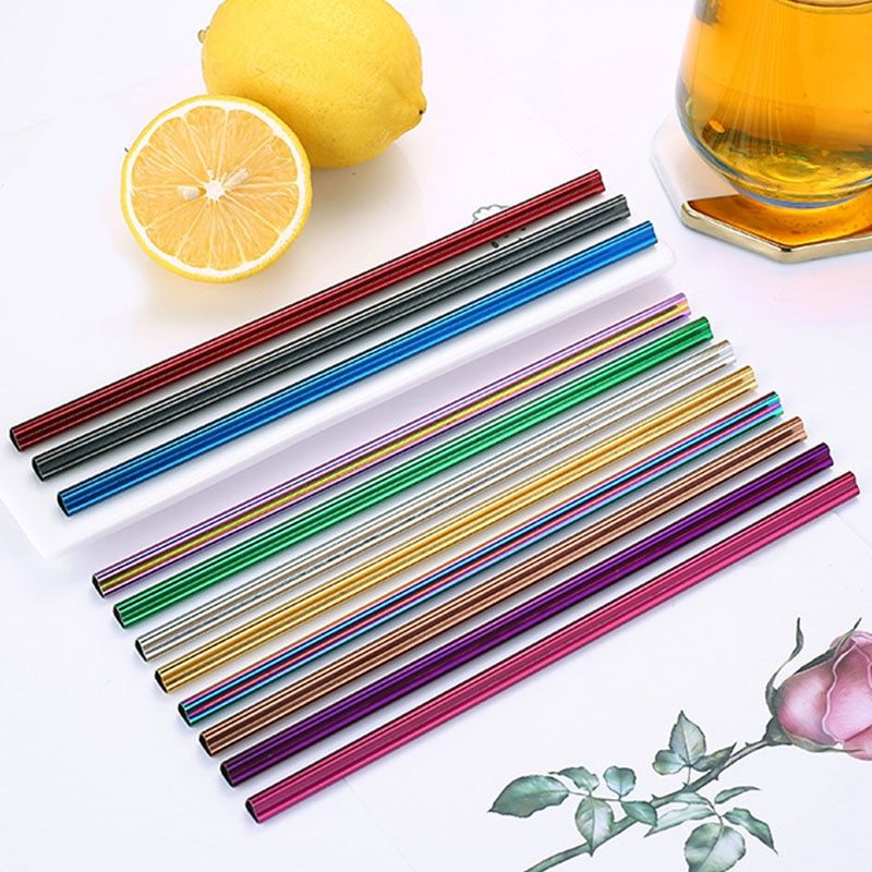 Heart-Shaped Metal Straw Set | Reusable Straws | Dishwasher Safe & Portable