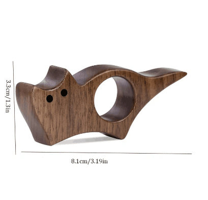 Wooden Page Holder | Ergonomic Thumb Design | Adorable Animal Silhouette