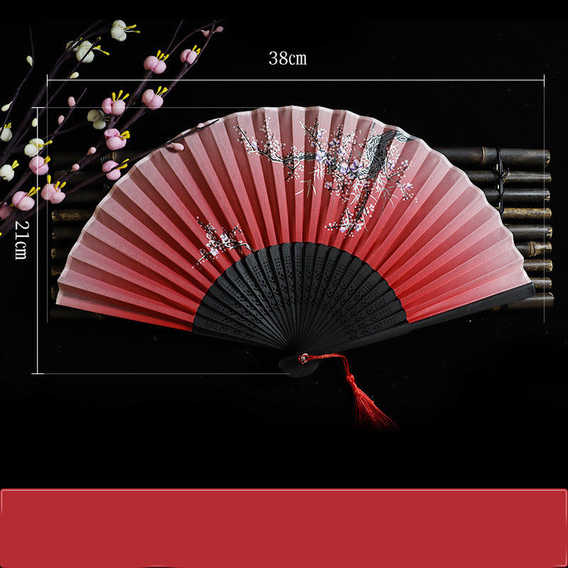 Vintage Hand Fan | Chinese-Japanese Folding Style | Smooth Operation for Performance