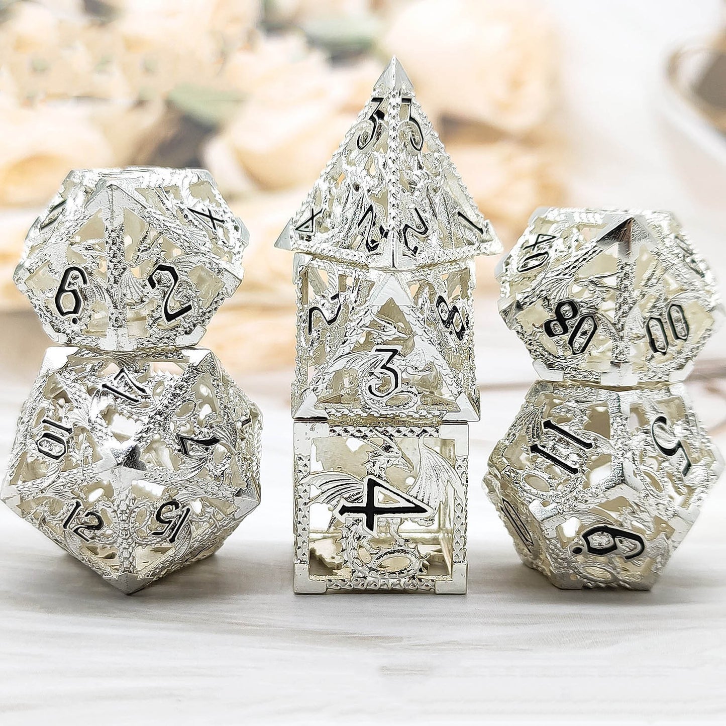 Metal Dice Set | Hollow | 7-Piece