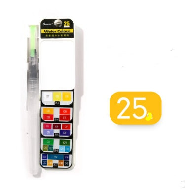 Portable Watercolor Set | Vivid Color | Pocket-Sized with Brush & Palette