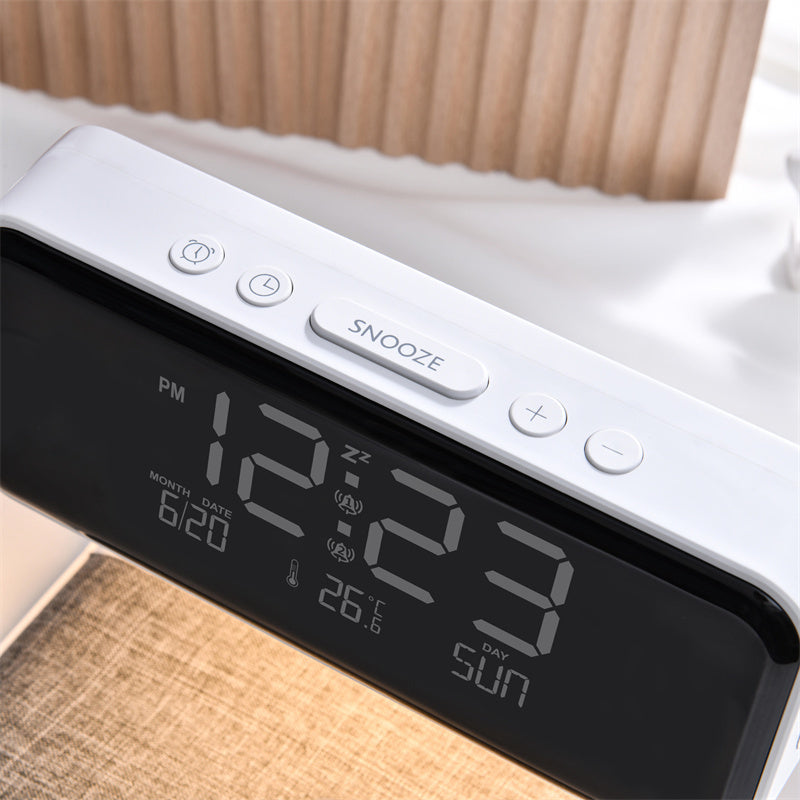 Smart Bedside Hub | 3-in-1 Charger & Alarm Clock | Adjustable LED Lighting