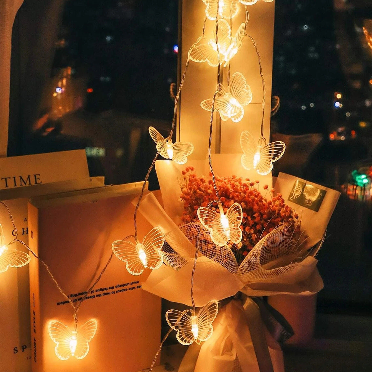 Butterfly String Lights | LED Outdoor & Indoor Use | Plug-and-Play Installation