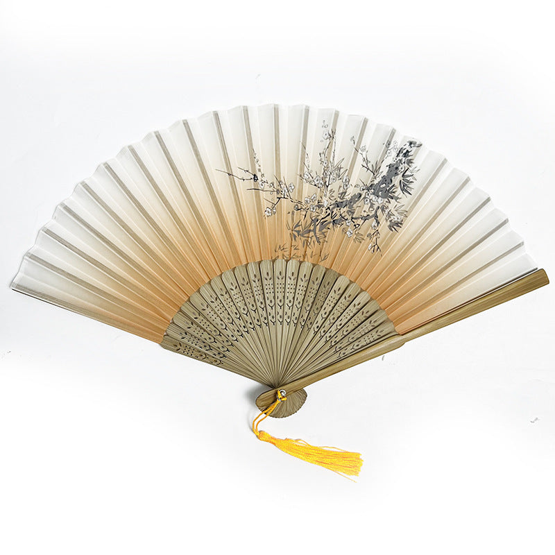 Vintage Hand Fan | Chinese-Japanese Folding Style | Smooth Operation for Performance