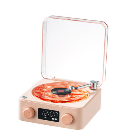 Retro Bluetooth Speaker | 4 Nature Sounds & White Noise | Rotating Water Ripple Light | Vinyl Record Player