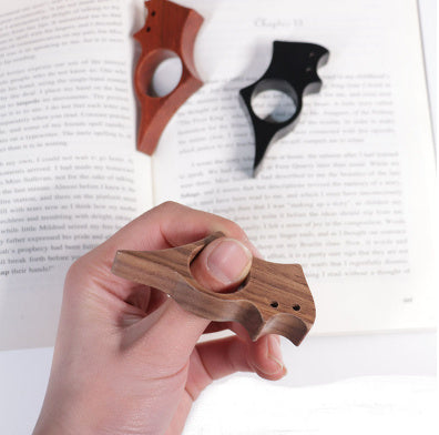 Wooden Page Holder | Ergonomic Thumb Design | Adorable Animal Silhouette