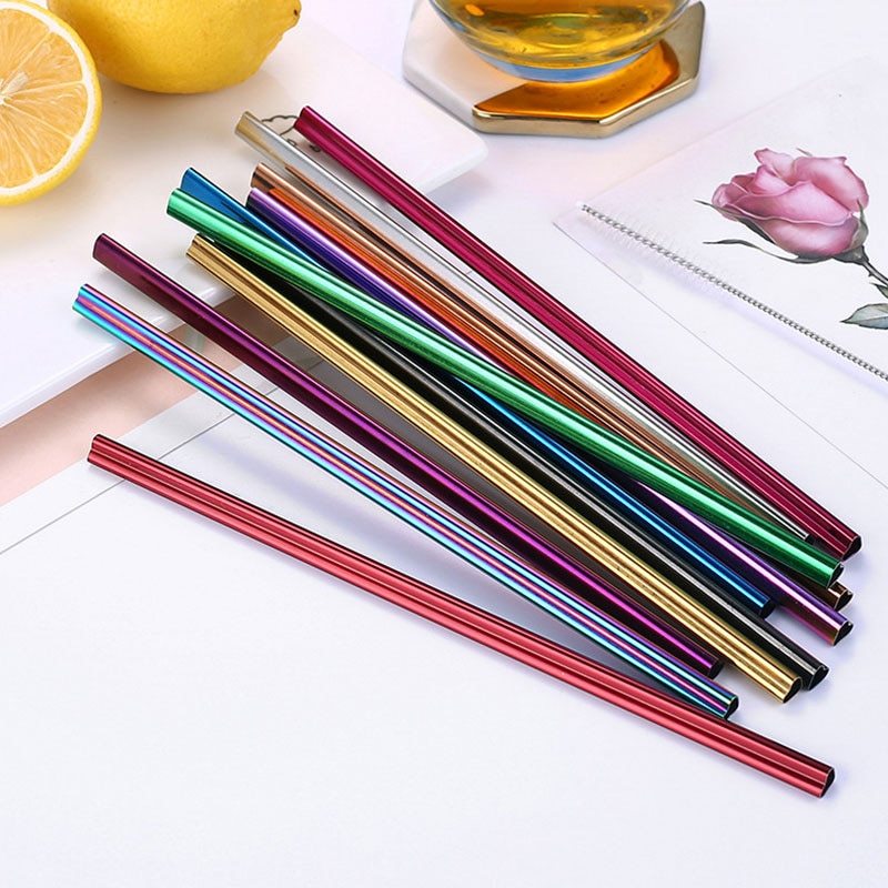 Heart-Shaped Metal Straw Set | Reusable Straws | Dishwasher Safe & Portable
