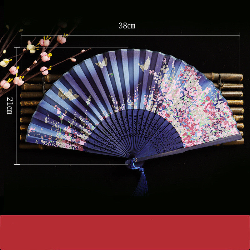 Vintage Hand Fan | Chinese-Japanese Folding Style | Smooth Operation for Performance