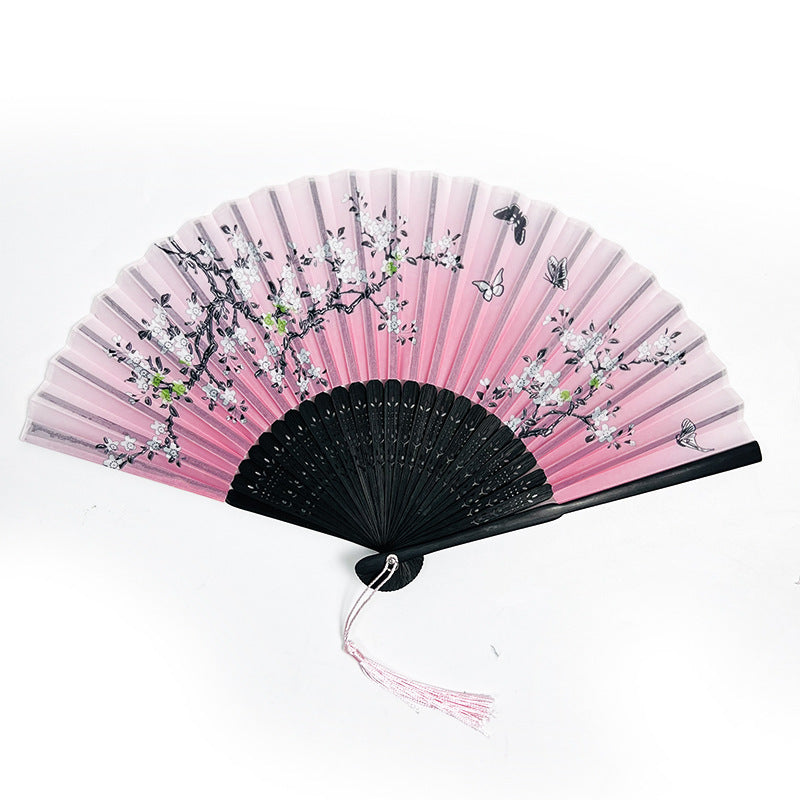 Vintage Hand Fan | Chinese-Japanese Folding Style | Smooth Operation for Performance