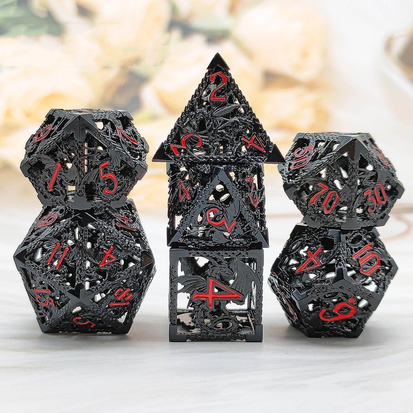 Metal Dice Set | Hollow | 7-Piece