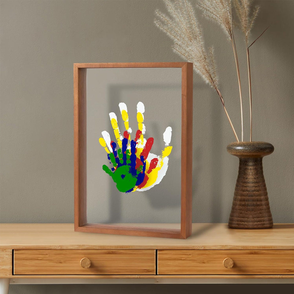 Multi-Person Handprint Photo Frame | Family Tree Keepsake Display | DIY Memory Board