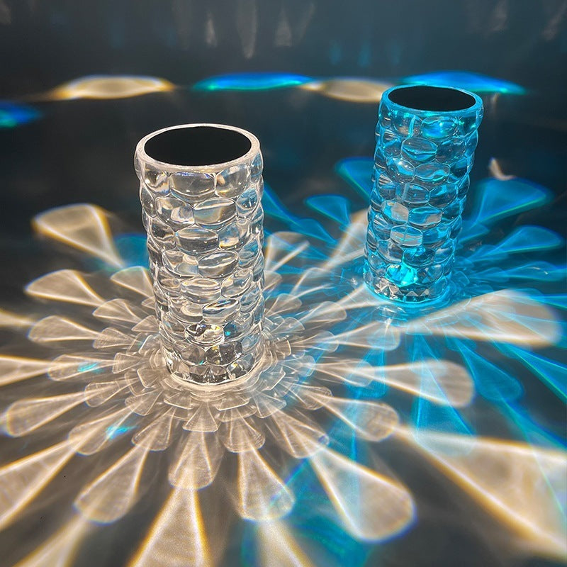 Crystal Table Lamp | 16 Color Touch Control | Remote & AC Power Operation