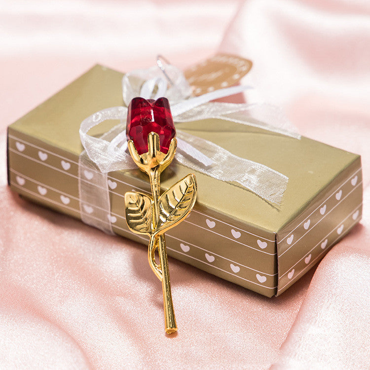 Crystal Art Rose | Decorative Crystal Rose |Premium Display Piece