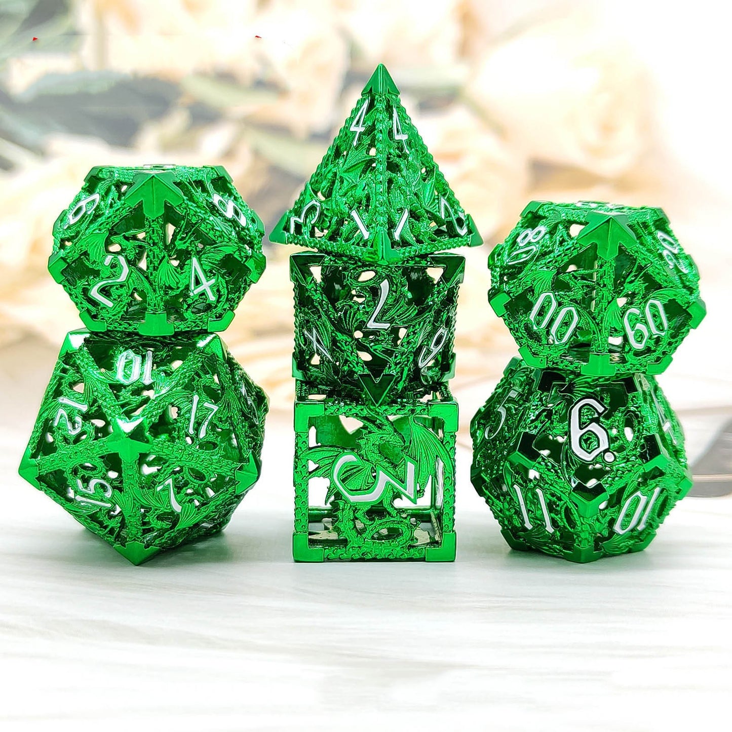 Metal Dice Set | Hollow | 7-Piece