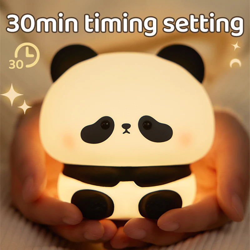 Touch Control Panda Night Light | Flexible Squishy Body | Automatic Sleep Timer