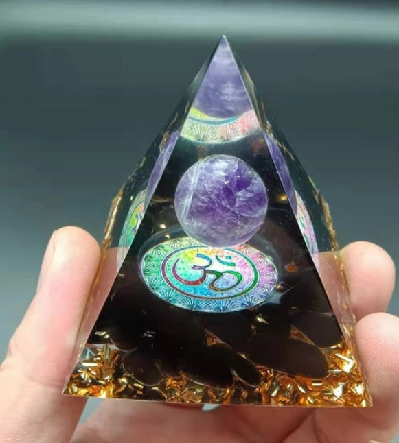 Orgone Pyramid | Handmade Resin & Copper Energy Generator | Feng Shui & EMF Protection