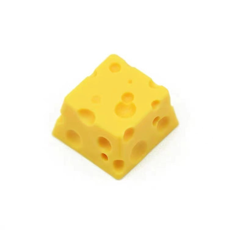 Swiss Cheese Artisan Keycap | 3D Handcrafted Resin Design | Cherry MX Stem Compatible