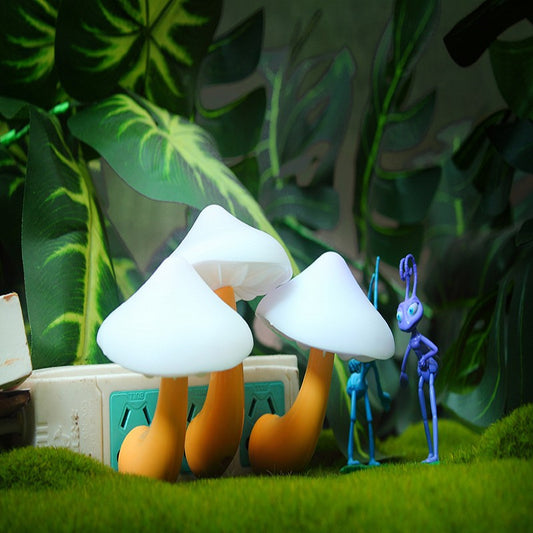 Auto Sensor Mushroom Night Light | Plug-In Light Activated | Warm White & Energy Saving