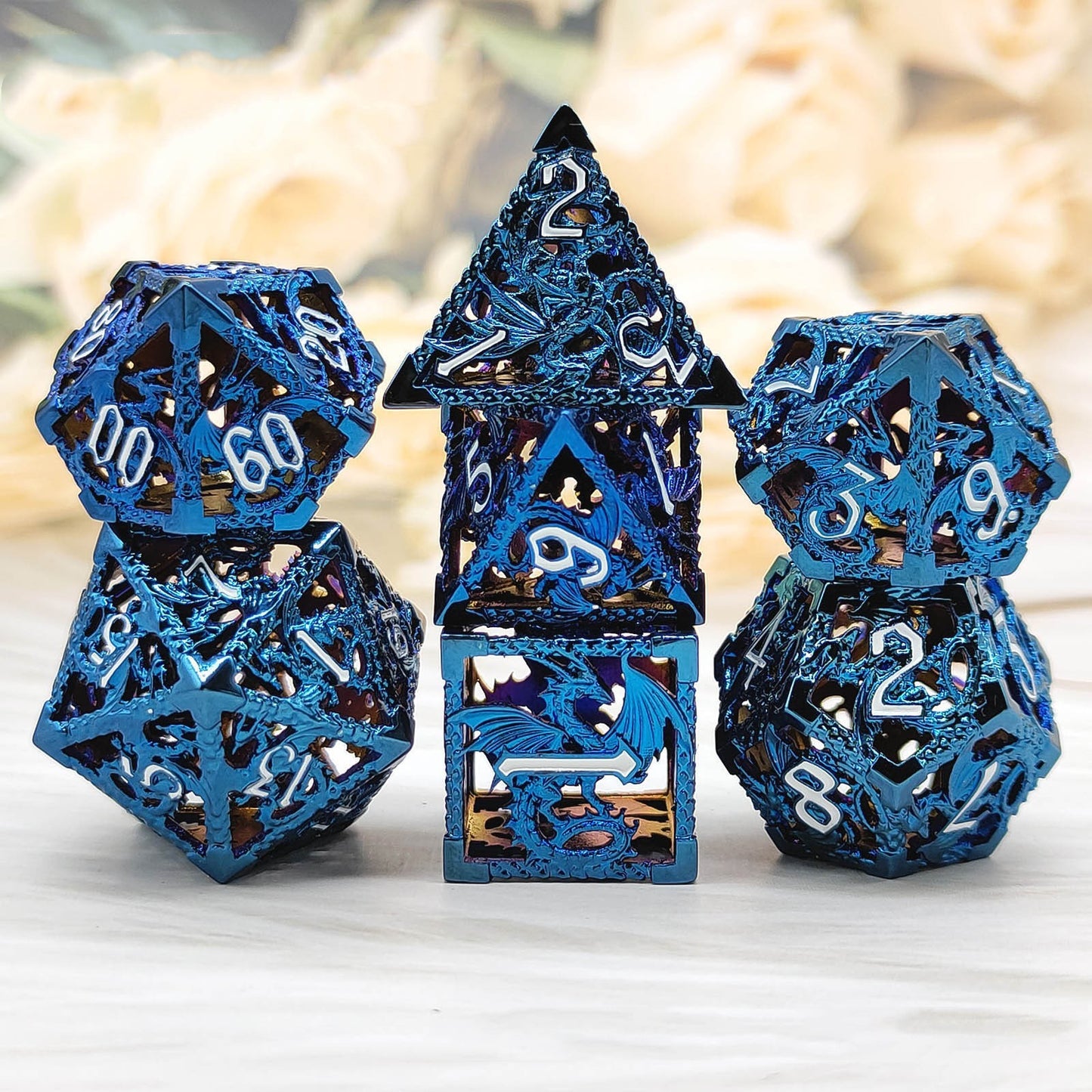 Metal Dice Set | Hollow | 7-Piece