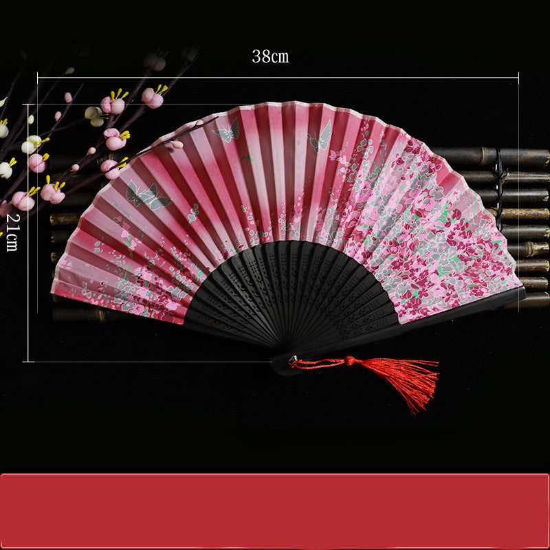Vintage Hand Fan | Chinese-Japanese Folding Style | Smooth Operation for Performance