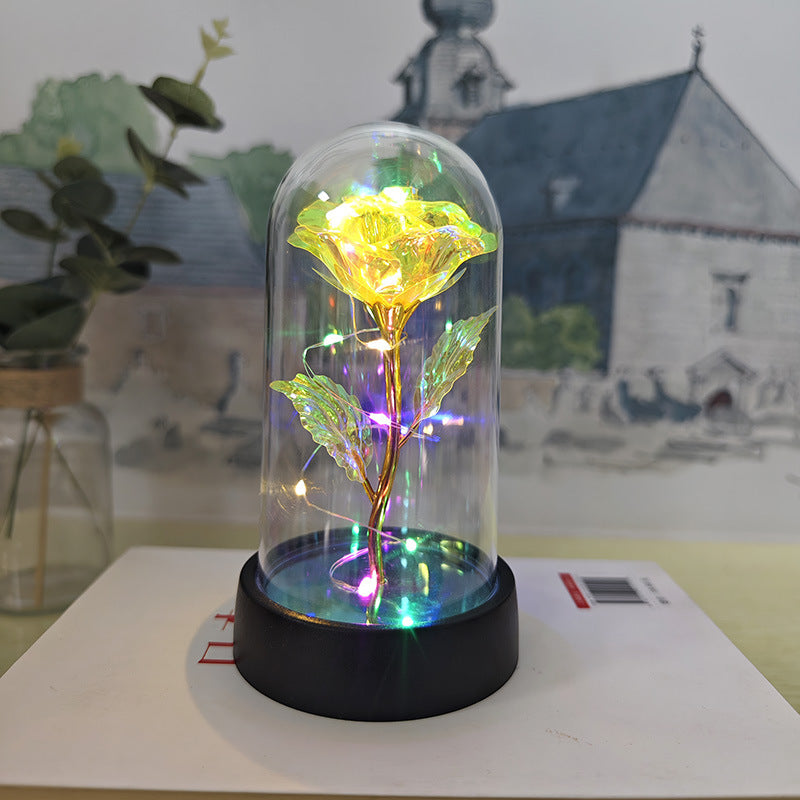 Eternal Crystal Rose | Universal Symbol of Love | Elegant Home Centerpiece
