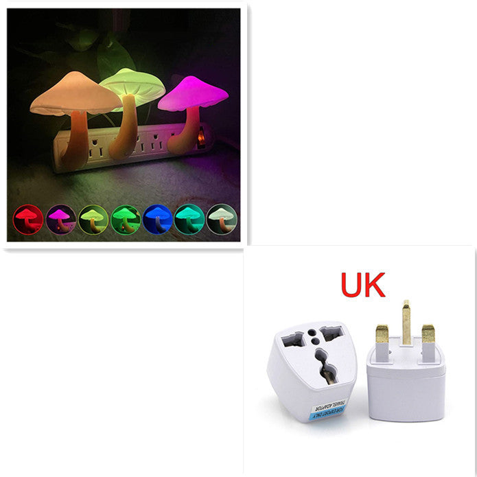 Auto Sensor Mushroom Night Light | Plug-In Light Activated | Warm White & Energy Saving