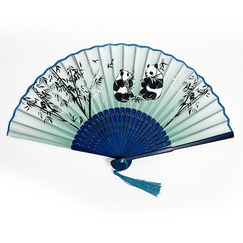 Vintage Hand Fan | Chinese-Japanese Folding Style | Smooth Operation for Performance