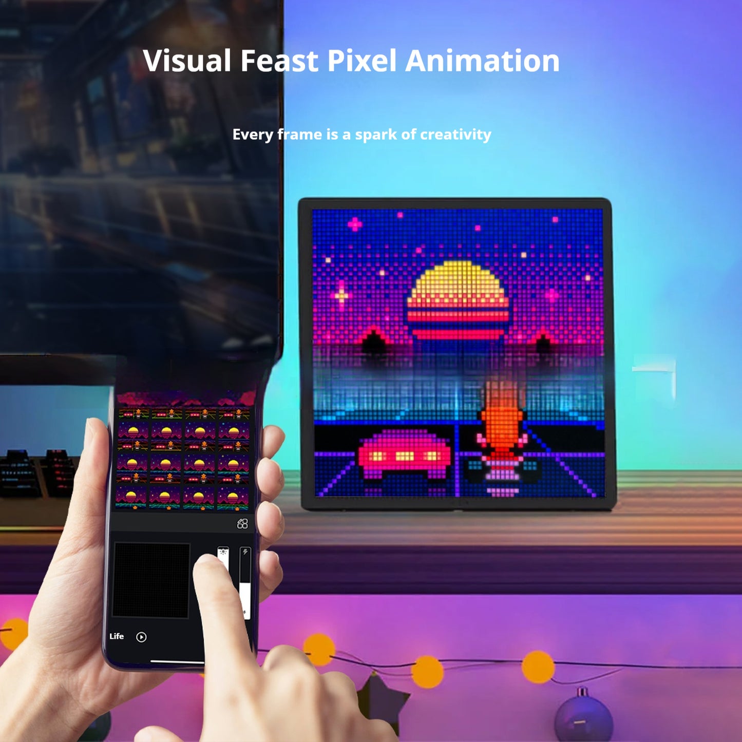 Pixel Art Display | DIY Drawing & Atmosphere Light | Custom Graffiti & LED Decor