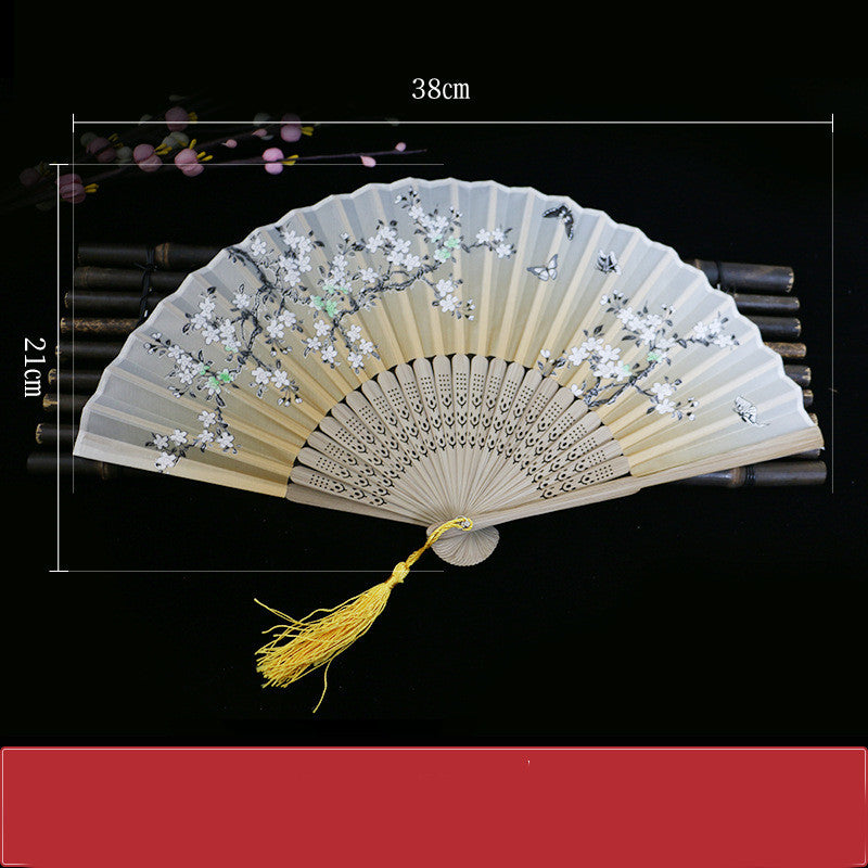 Vintage Hand Fan | Chinese-Japanese Folding Style | Smooth Operation for Performance