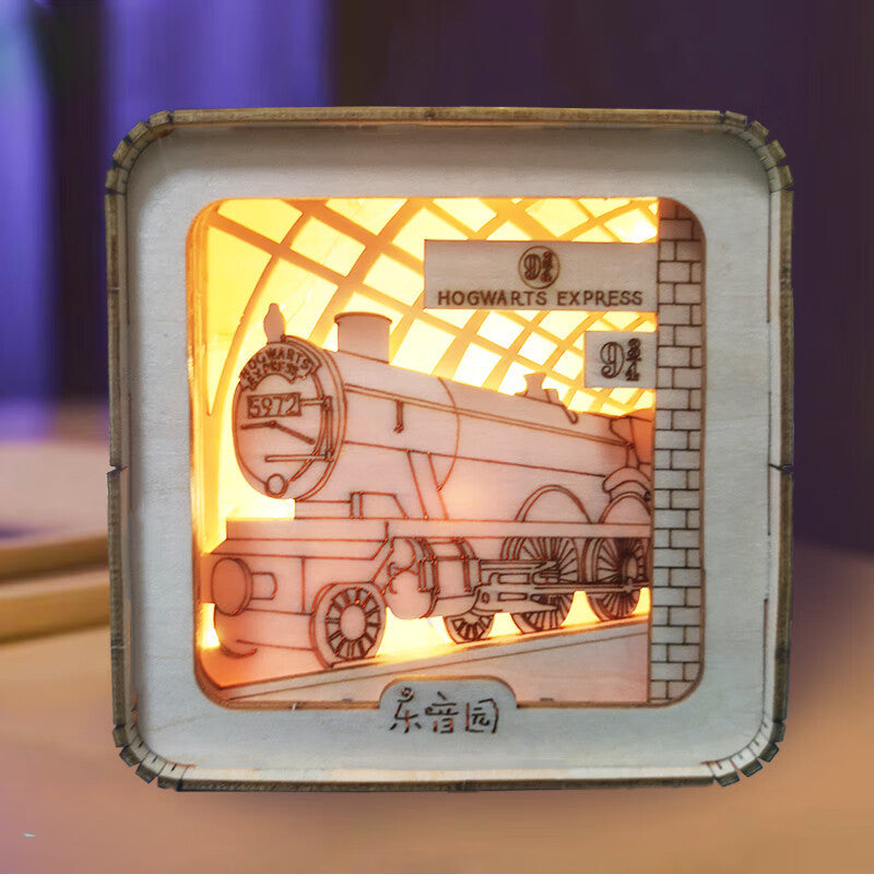 3D Wooden Puzzle Night Light | DIY Layered Shadow Box | Multi-Theme Glowing Decor