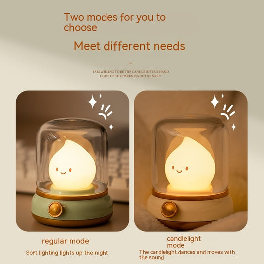 Retro Oil Lamp Table Light | USB Rechargeable & Dimmable | Dual Modes & Timer