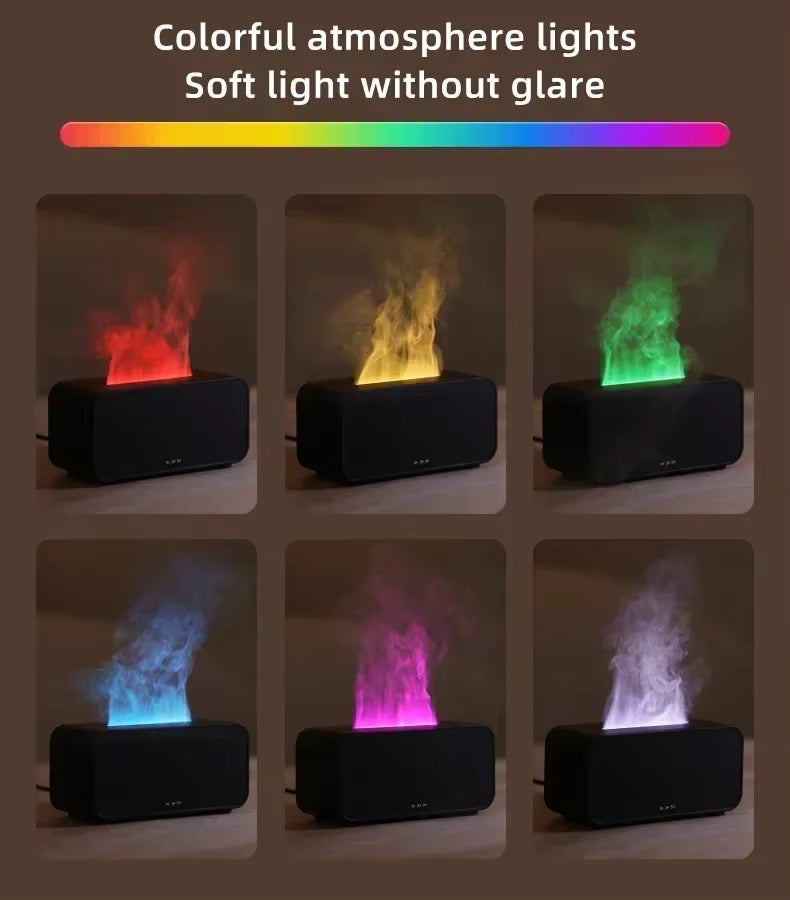 Flame Aroma Diffuser | Dual Mist & Light Effects | Smart Timer & Auto Shut-Off