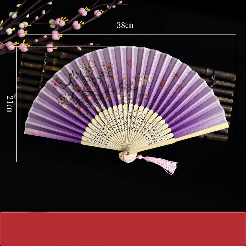 Vintage Hand Fan | Chinese-Japanese Folding Style | Smooth Operation for Performance