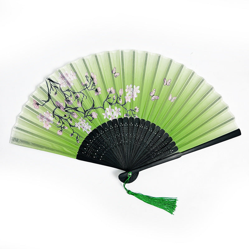 Vintage Hand Fan | Chinese-Japanese Folding Style | Smooth Operation for Performance