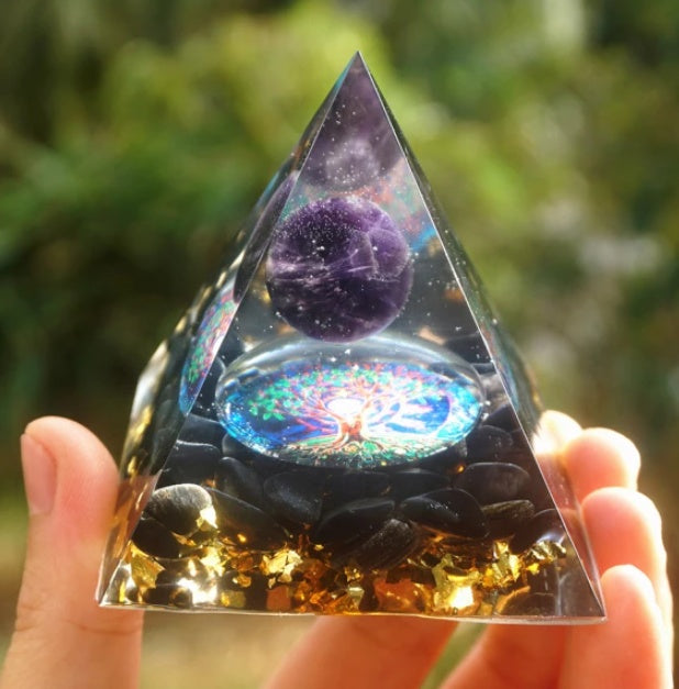 Orgone Pyramid | Handmade Resin & Copper Energy Generator | Feng Shui & EMF Protection