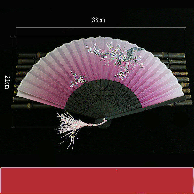 Vintage Hand Fan | Chinese-Japanese Folding Style | Smooth Operation for Performance