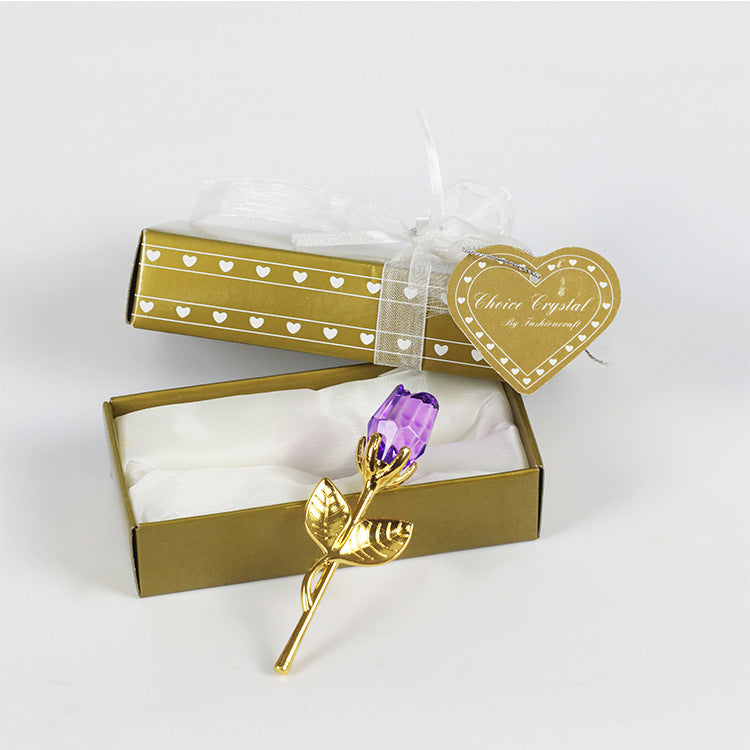 Crystal Art Rose | Decorative Crystal Rose |Premium Display Piece