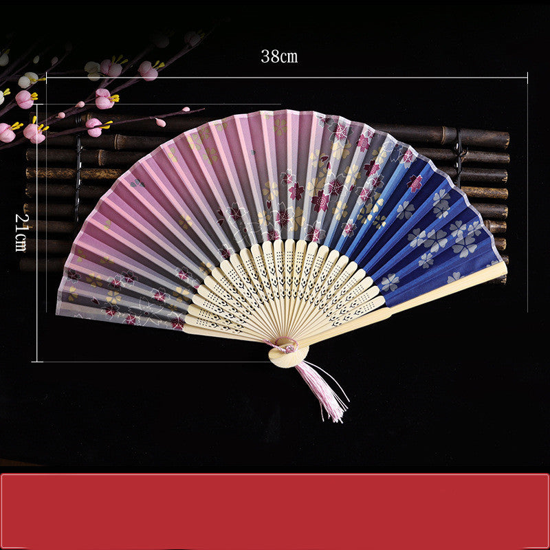 Vintage Hand Fan | Chinese-Japanese Folding Style | Smooth Operation for Performance